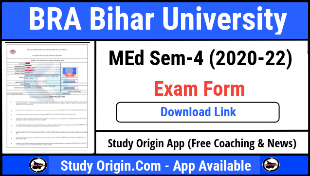 BRABU MEd Sem-4 Exam Form 2023- Apply Online
