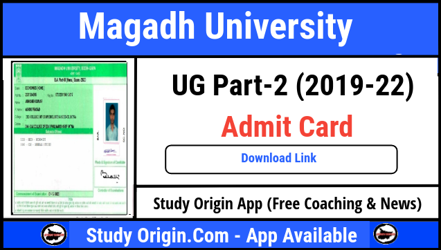 Magadh University 2nd Year Admit Card 2023 for BA, BSc, BCom