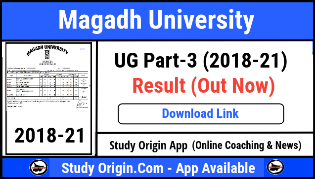 Magadh University 3rd Year Result 2023 for Session 2018-21