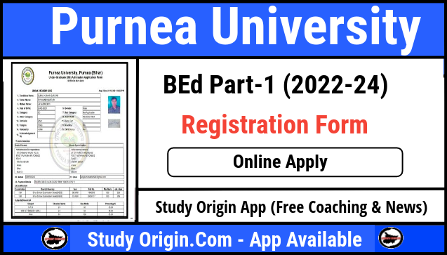 Purnea University BEd 2nd Year Registration Form 2023