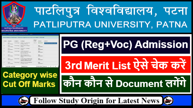 PPU PG 3rd Merit List 2023 Out (1)