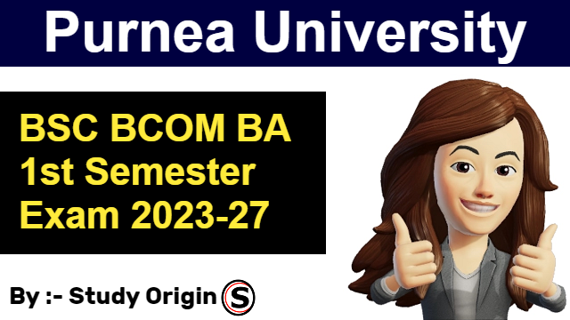 Purnea University UG 1st Semester Exam 2023