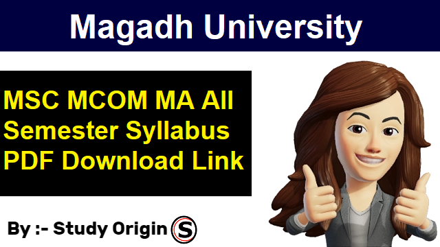 Magadh University PG Syllabus