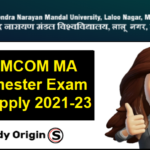 BNMU PG 4th Semester Exam Form 2023