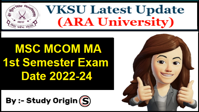 VKSU PG 1st Semester Exam Date 2022-24