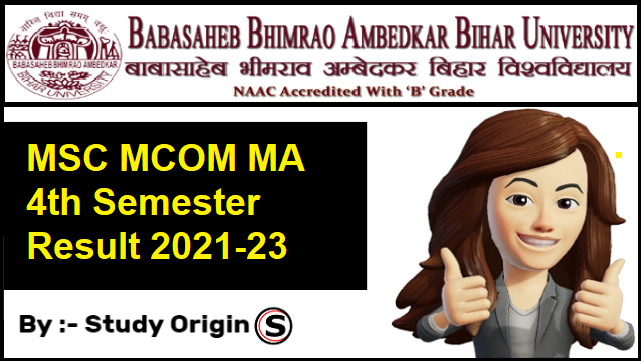 MSC MCOM MA 4th Semester Result 2021-23
