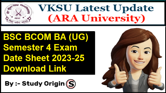 VKSU SEM 4 23-27 Exam Date Sheet 2025