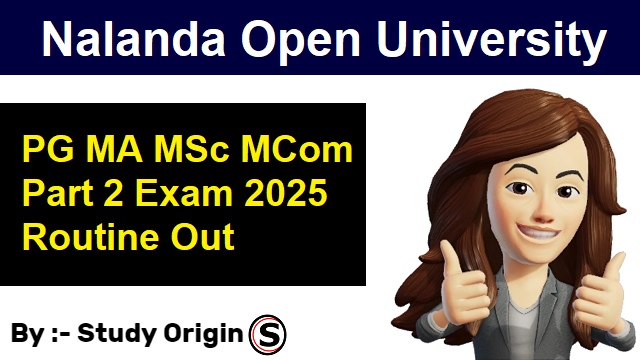 NOU PG Part 2 Exam Date 2025