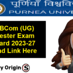 Purnea University Sem 4 Admit Card 2023-27