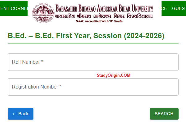 BRABU BEd Result 2025