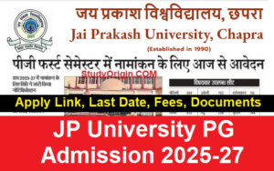 JP University PG Admission 2025-27 Apply Link, Fees, Required Document & Last Date